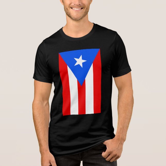 Camiseta Triblenda Bandera de Puerto Rico (Anverso)