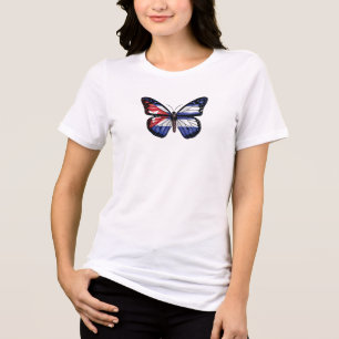 Camiseta Triblenda Bandera del monarca de la mariposa de Cuba