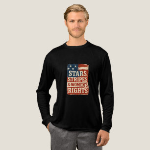 Camiseta Triblenda Bandera desgastada Estrellas, Franjas y Derechos d