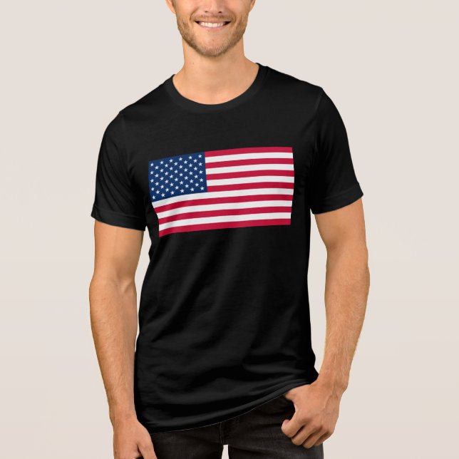 Camiseta Triblenda Bandera estadounidense (Anverso)