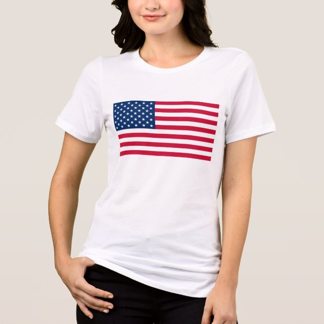 Camiseta Triblenda Bandera estadounidense (Anverso)
