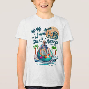 Camiseta Triblenda Bandera Estadounidense 2025 Del Golfo Retro De Est