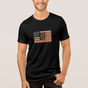 Camiseta Triblenda Bandera estadounidense con problemas con la ley Po