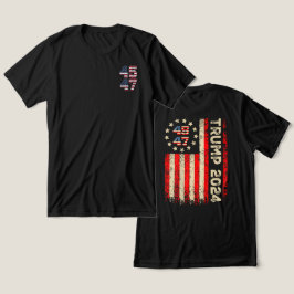Camiseta Triblenda Bandera estadounidense de dos caras 45 47 Trump 20