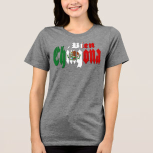 Camiseta Triblenda Bandera mexicana Bien Chingona