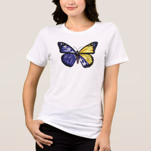 Camiseta Triblenda Bandera Monarca de la Mariposa de Bosnia