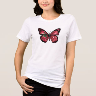 Camiseta Triblenda bandera monarca de Mariposa de Marruecos