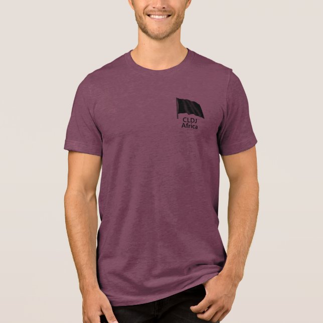 Camiseta Triblenda Bandera negra CLDJ Tri-fusionar camiseta (Anverso)