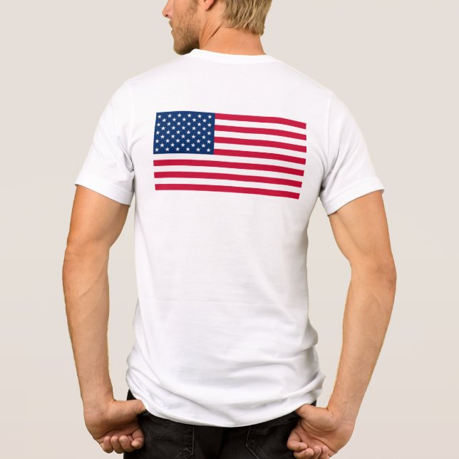 Camiseta Triblenda Bandera Patriótica Americana (Reverso)