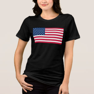 Camiseta Triblenda Bandera Patriótica Americana