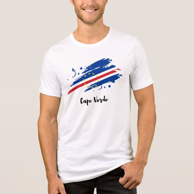 Camiseta Triblenda Bandera rota de Cabo Verde (Anverso)