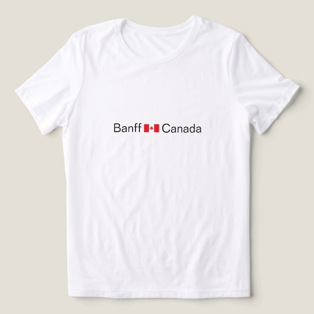 Camiseta Triblenda Banff, Canadá con camiseta con bandera canadiense (Diseño delantero )
