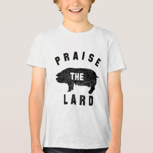 Camiseta Triblenda Barbacoa Tees - Alabado El Lard - Bbq - Mens Gray