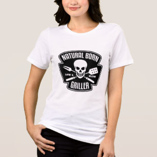 Camiseta Triblenda Barbecue Natural Nacido Griller Funny Grill Master