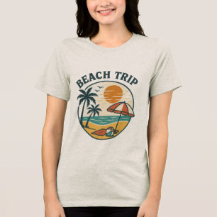 Camiseta Triblenda Barco de paseo marítimo, vacaciones en la playa
