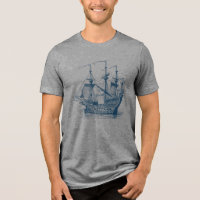 Barco de vela de viento azul marino vintage