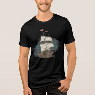 Camiseta Triblenda Barco dibujado a mano