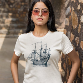 Camiseta Triblenda Barco náutico vintage de windsurf