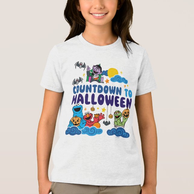 Camiseta Triblenda Barrio Sésamo | Cuenta regresiva para Halloween (Anverso)
