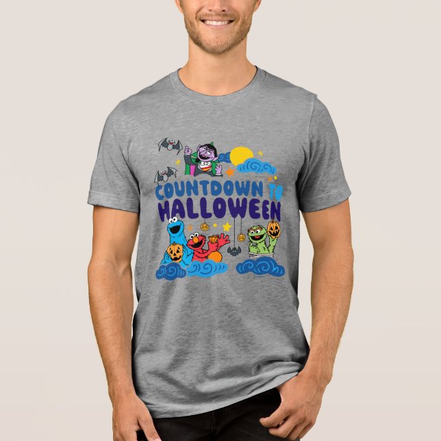 Camiseta Triblenda Barrio Sésamo | Cuenta regresiva para Halloween (Anverso)