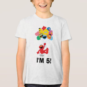 Camiseta Triblenda Barrio Sésamo   Elmo y Pals - Cumpleaños