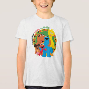 Camiseta Triblenda Barrio Sésamo Risas, amor y unidad
