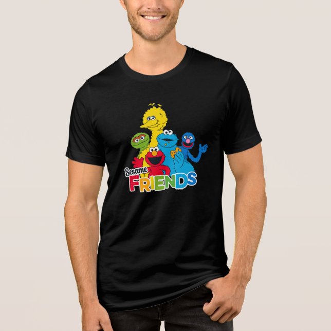 Camiseta Triblenda Barrio Sésamo | Sesame Friends (Anverso)