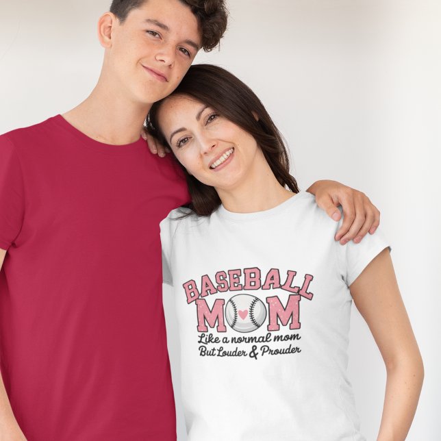 Camiseta Triblenda Baseball Mom cute bright Pink text (Subido por el creador)