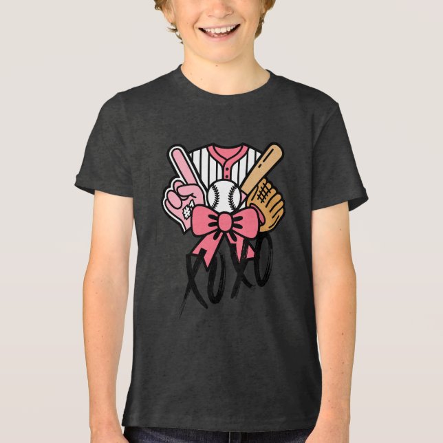 Camiseta Triblenda Baseball Valentine's day Shirt  (Anverso)