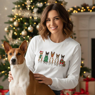 Camiseta Triblenda Basenjis de Navidad 