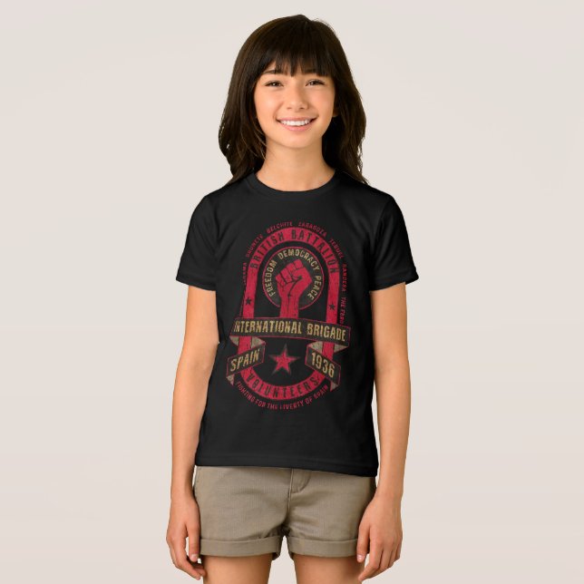 Camiseta Triblenda Batallón Brigada Internacional Brigada Británica ( Anverso Completo)