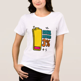 Camiseta Triblenda Batería Social 3 Por ciento – Introv divertido neu