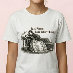 Camiseta Triblenda Batería Social Muerta Divertida Meme Victoriano