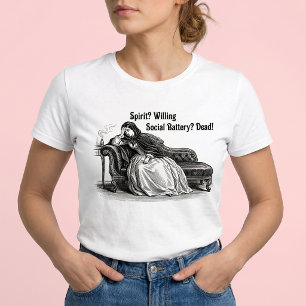 Camiseta Triblenda Batería Social Muerta Divertida Meme Victoriano