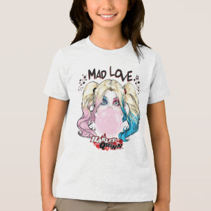 Camiseta Triblenda Batman   Mad Love Harley Quinn Masticar Goma de Bu