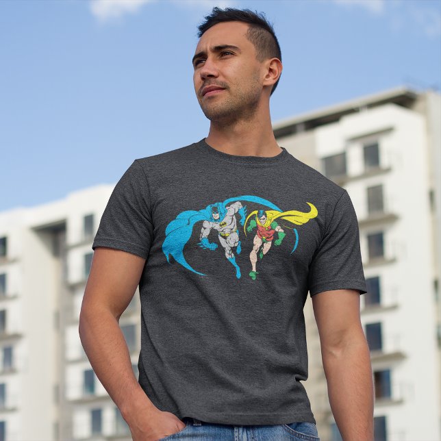 Camiseta Triblenda Batman y Robin (Man wearing t-shirt)
