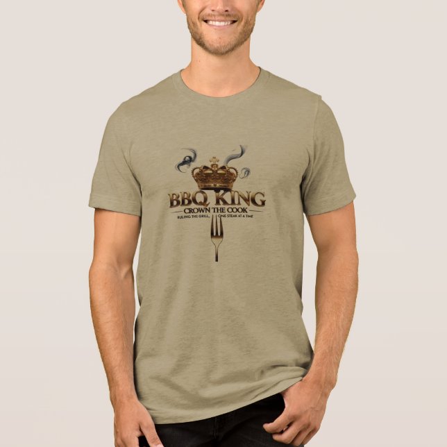 Camiseta Triblenda BBQ King - Tee de llama premium para los maestros  (Anverso)
