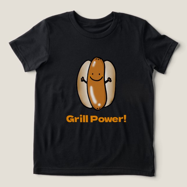 Camiseta Triblenda BBQ Time Funny Hot Dog Personalizado (Diseño delantero )
