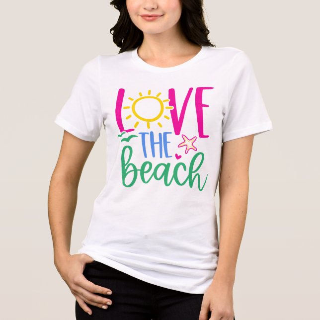Camiseta Triblenda Beach Lover "Love the Beach" (Anverso)