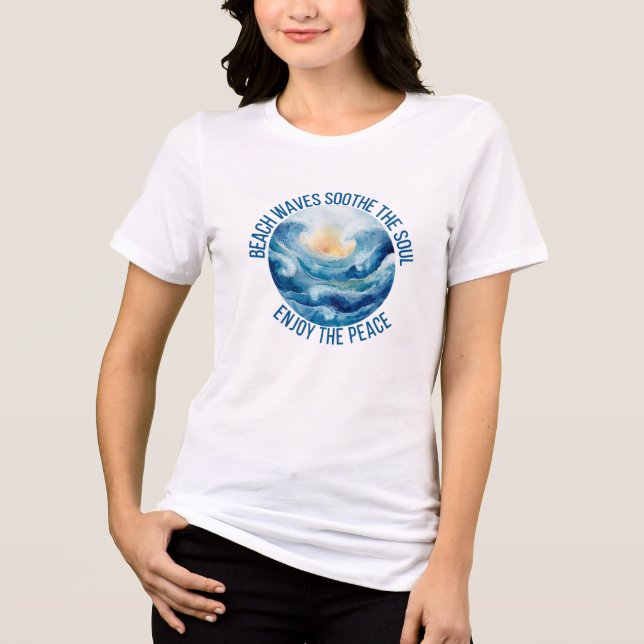 Camiseta Triblenda Beach Waves Soothe The Soul Women's  (Anverso)
