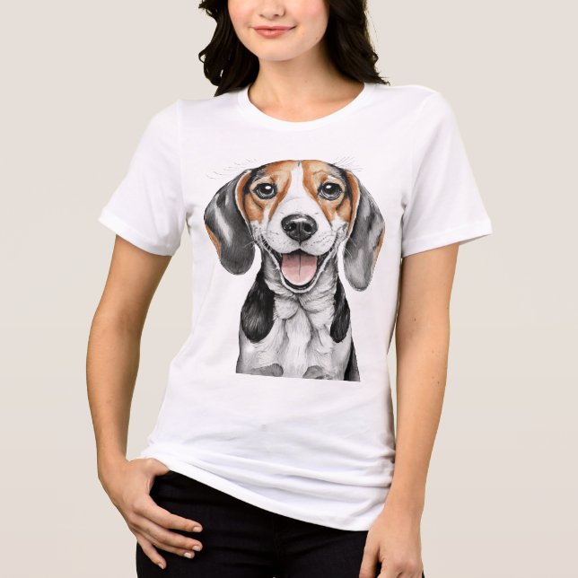 Camiseta Triblenda Beagle Happy Face (Anverso)