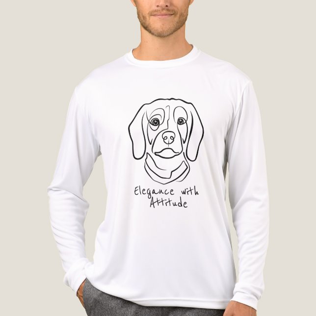 Camiseta Triblenda Beagle Line Art, Elegance with Attitude (Anverso )
