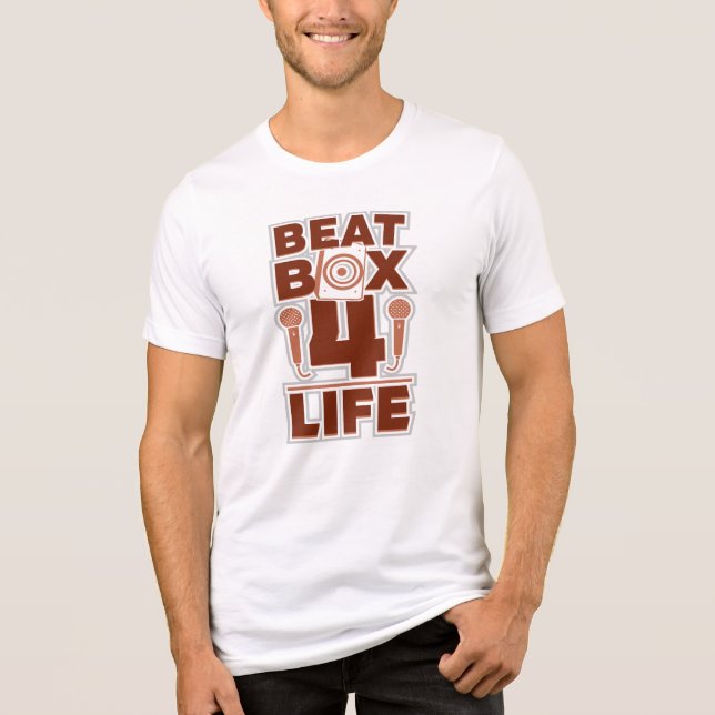 Camiseta Triblenda Beatbox 4 Life Music and Rhythm Novedad (Anverso)