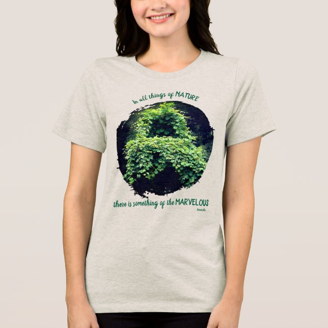 Camiseta Triblenda Beauty In Nature Vines Inspirational Quote  (Anverso)