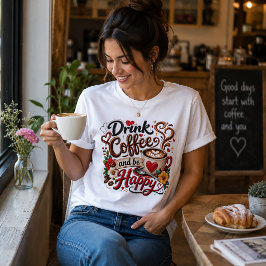 Camiseta Triblenda Bebe Café & Sé Feliz