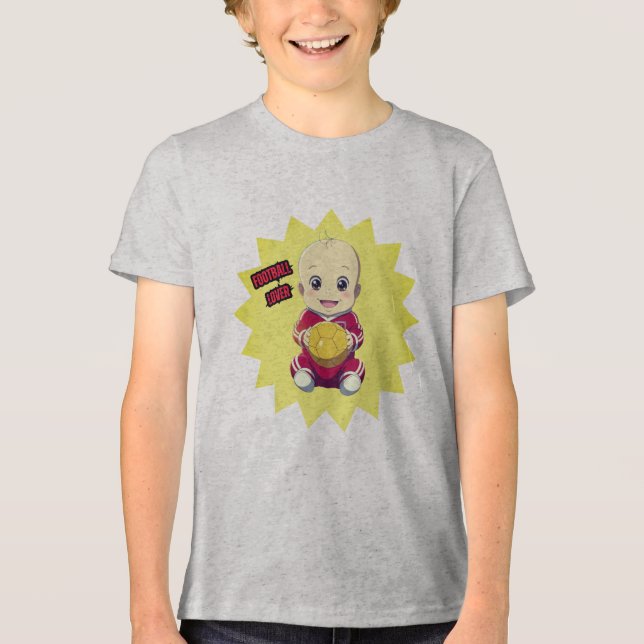 Camiseta Triblenda Bebé lindo vestido de futbolista (Anverso)