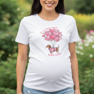 Camiseta Triblenda Bebé Niña Dachshund Teenie Weenie Revelación de Gé