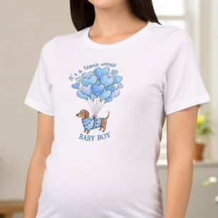 Camiseta Triblenda Bebé Niño Dachshund Teenie Weenie Revelación de Gé