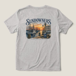 Camiseta Triblenda Bebedores al atardecer en el muelle
