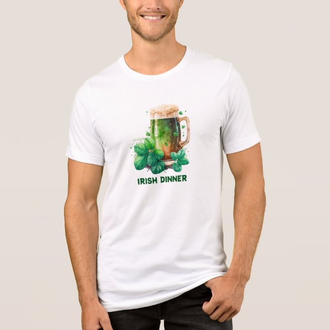 Camiseta Triblenda Bebida verde acuarela (Anverso)